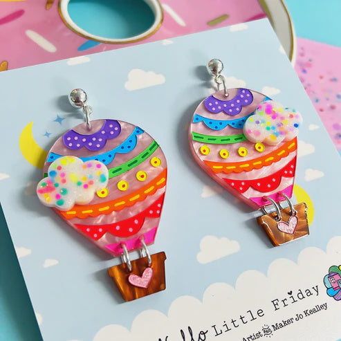 Hello Little Friday | Lets Fly Away Marshallow Skies Hot Air Balloons