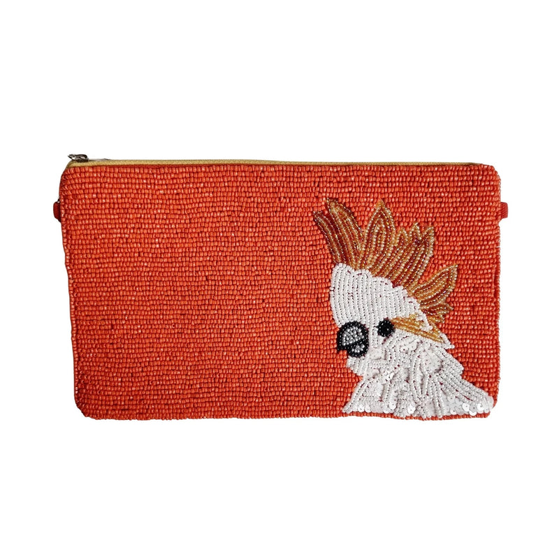 Zoda | Cockatoo Beaded Pouch
