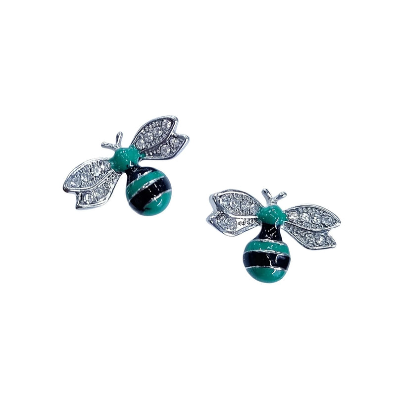 Zoda | Bee Stud Earring (Green)