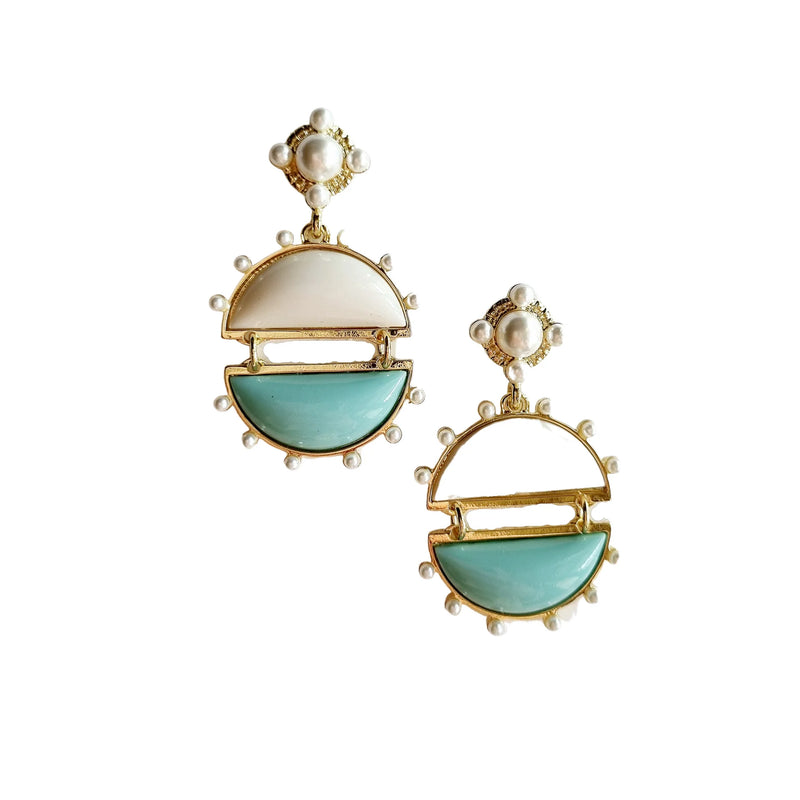 Zoda | Gigi Pearl Epoxy Earrings