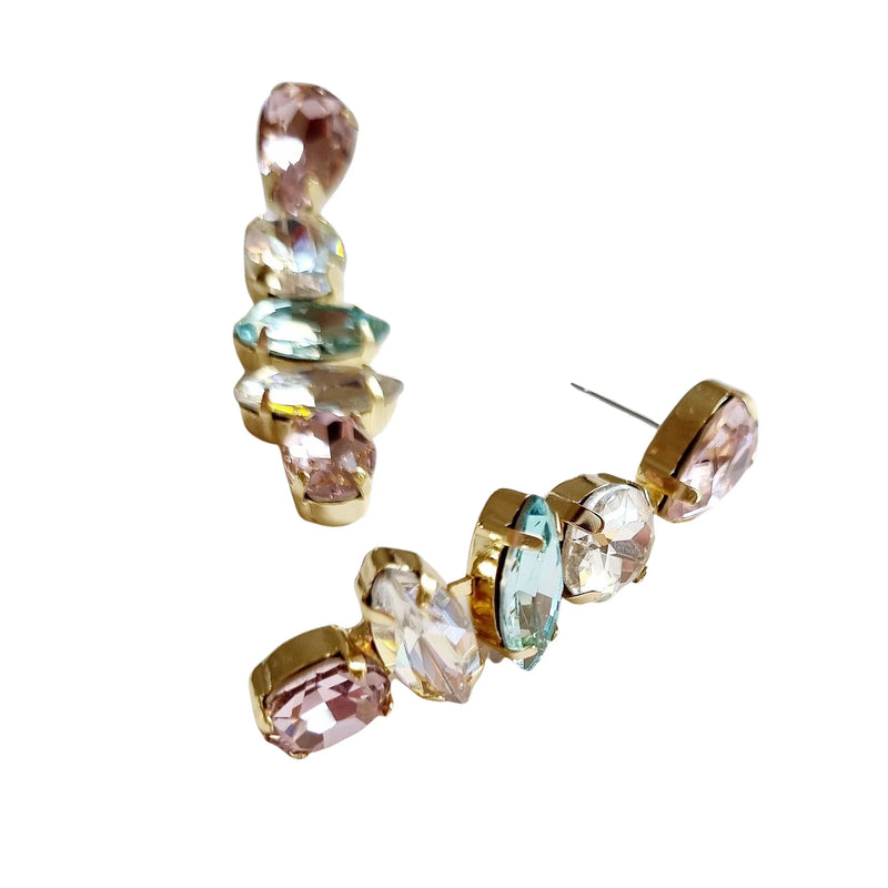 Zoda | Gloria Cascading Gem Earrings