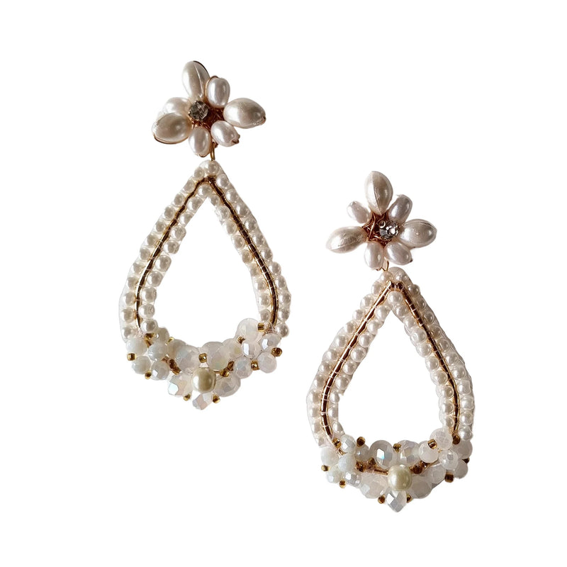 Zoda Dangles | Elsa Beaded Pearl Earrings