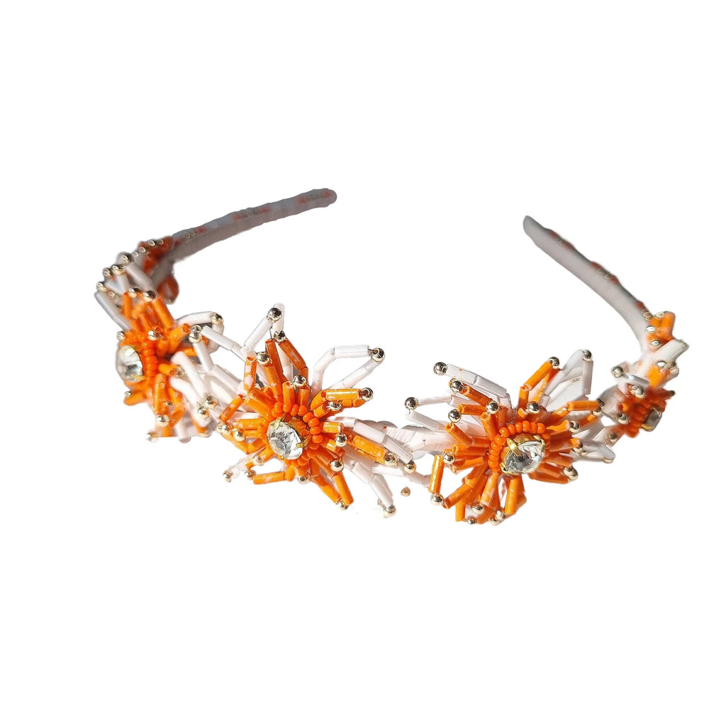 Zoda | Lizbeth Headband - Orange and White