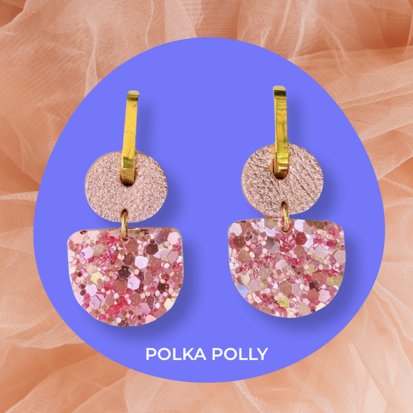 Polka Polly | Ballerina Pink Dainty Hoops