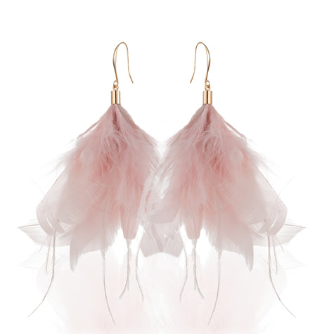 Fiesta earrings | Pink Feathers