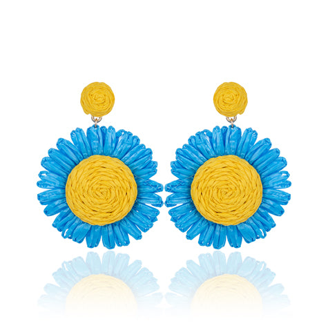 Fiesta earrings | Blue and Yellow