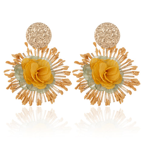 Flora earrings | Yellow & Gold