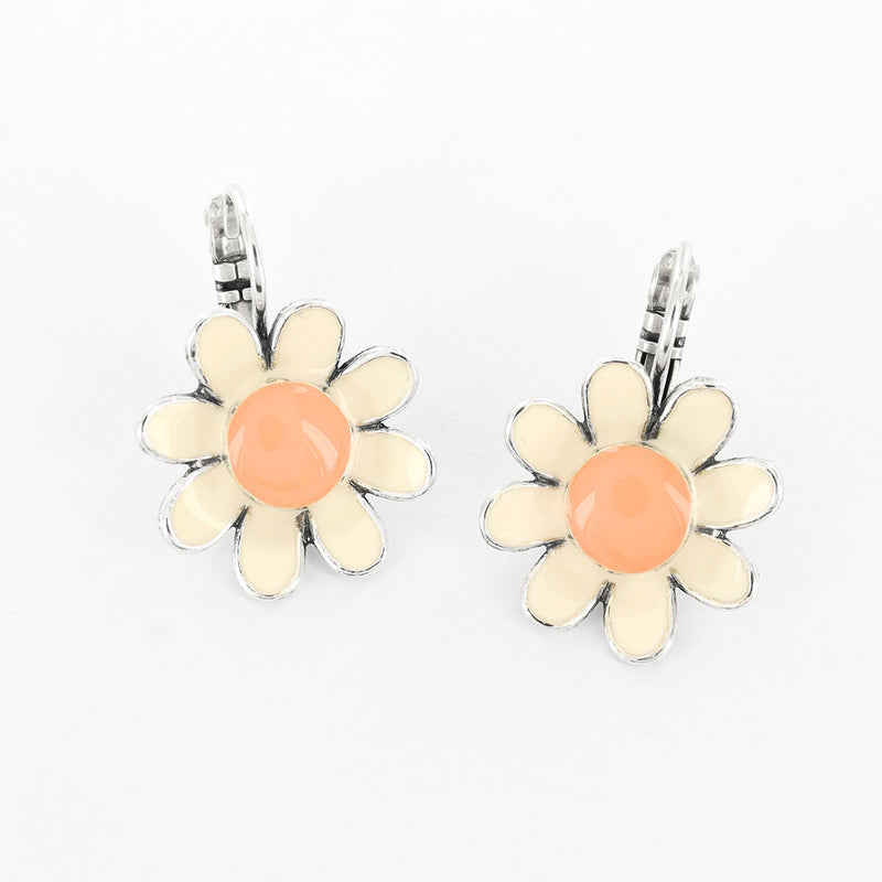Taratata | Lever back earrings fantaisie - Cocoon Daisy Flower