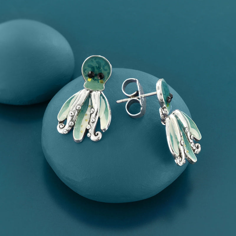 Taratata | Stud earrings fantaisie - Abysses -blue