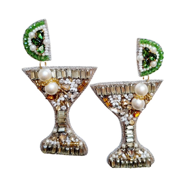 Zoda Beaded Earrings | Martini Glass Beaded Earrings