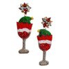 Zoda Beaded Christmas Elf Wine Glass
