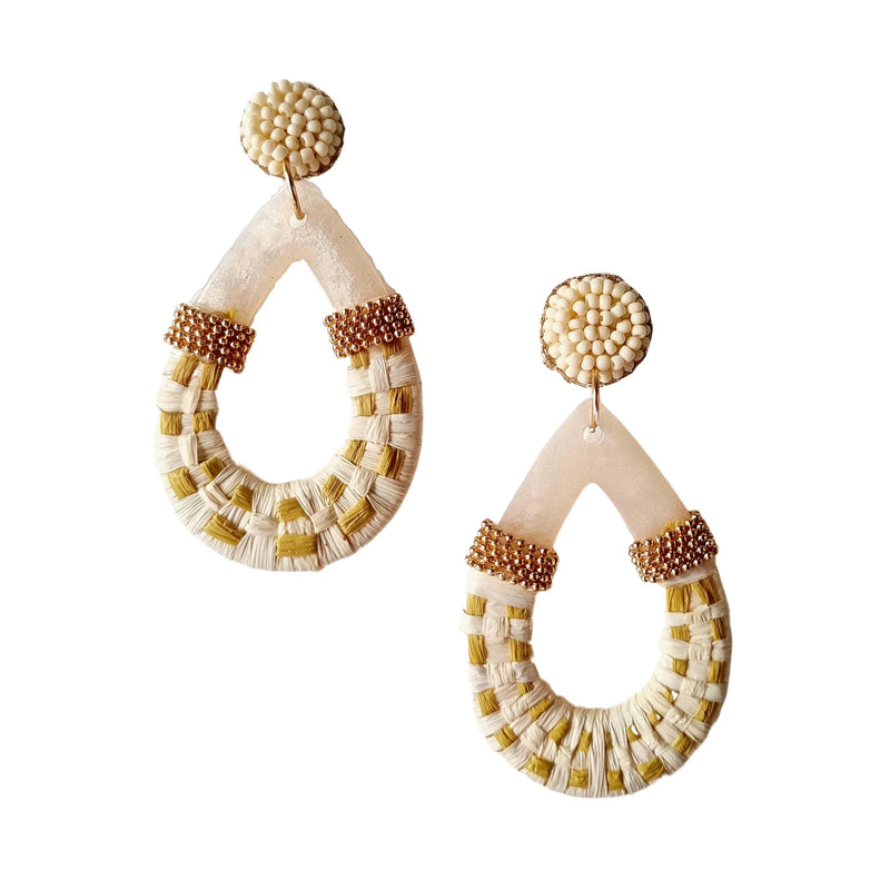 Zoda | Jayda Raffia Beaded Earrings