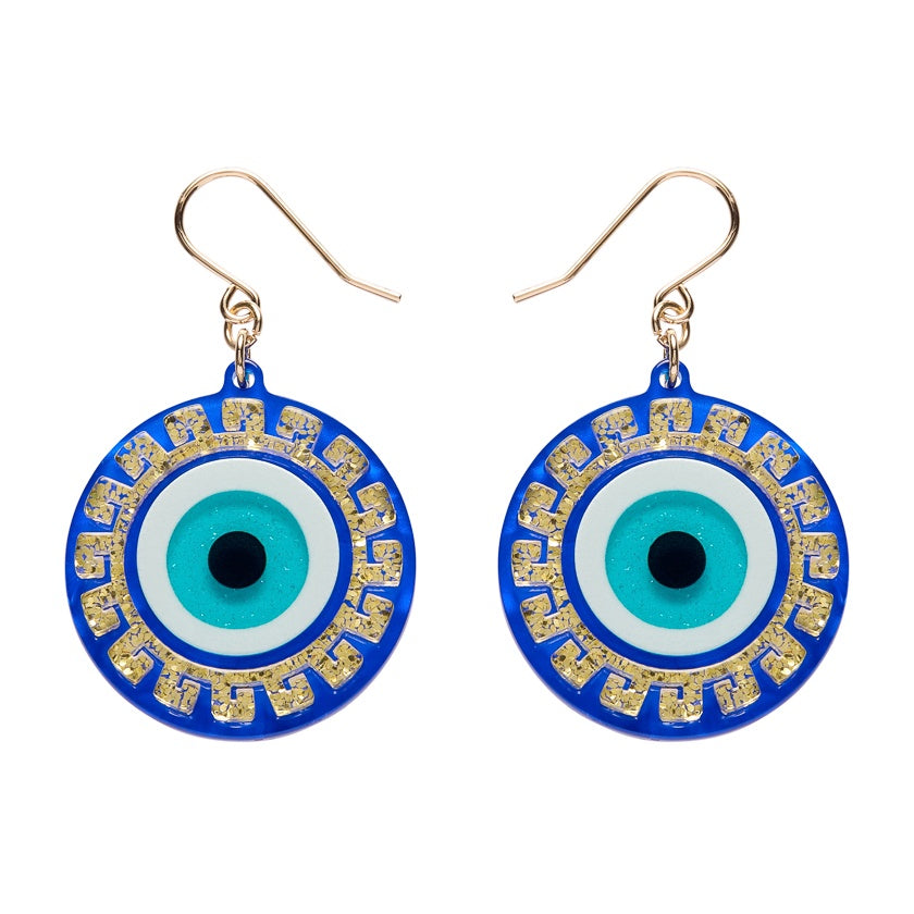 Evil Eye Amulet Drop Earrings