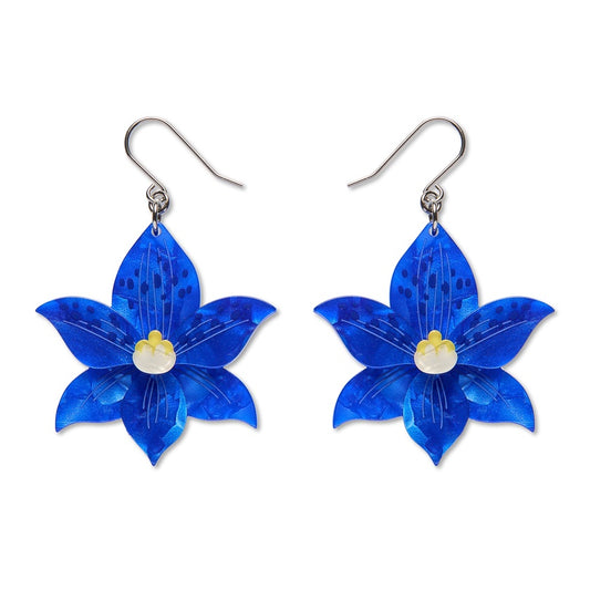 Spotted Sun-Orchid Drop Earrings