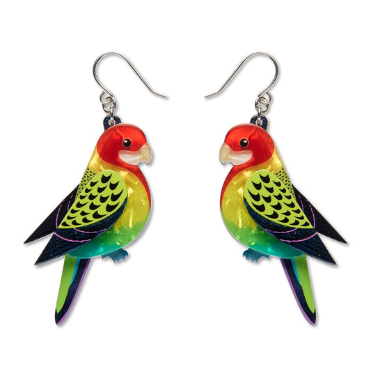 Eastern Rosella Drop Earrings