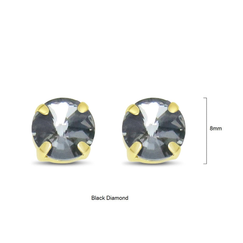 TID BLING | Crystal Studs - Black
