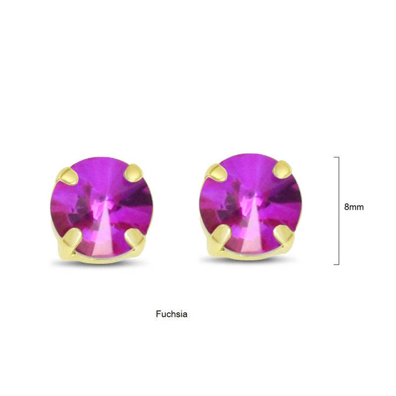 TID BLING | Crystal Studs - Fuchsia