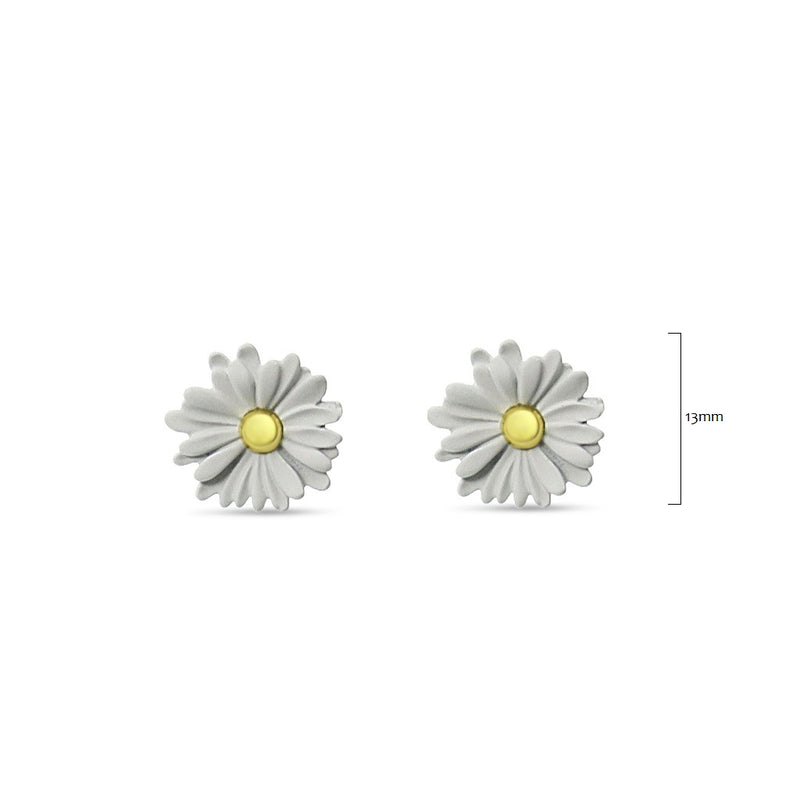 TID | Gold/White Flower Stud Earrings