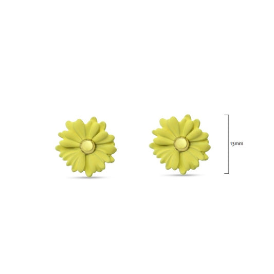 TID | Yellow/Gold Flower Stud Earrings