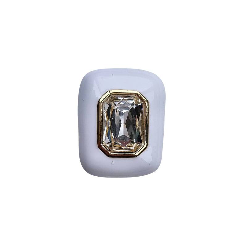 Zoda | Enamel Ring White and Gold
