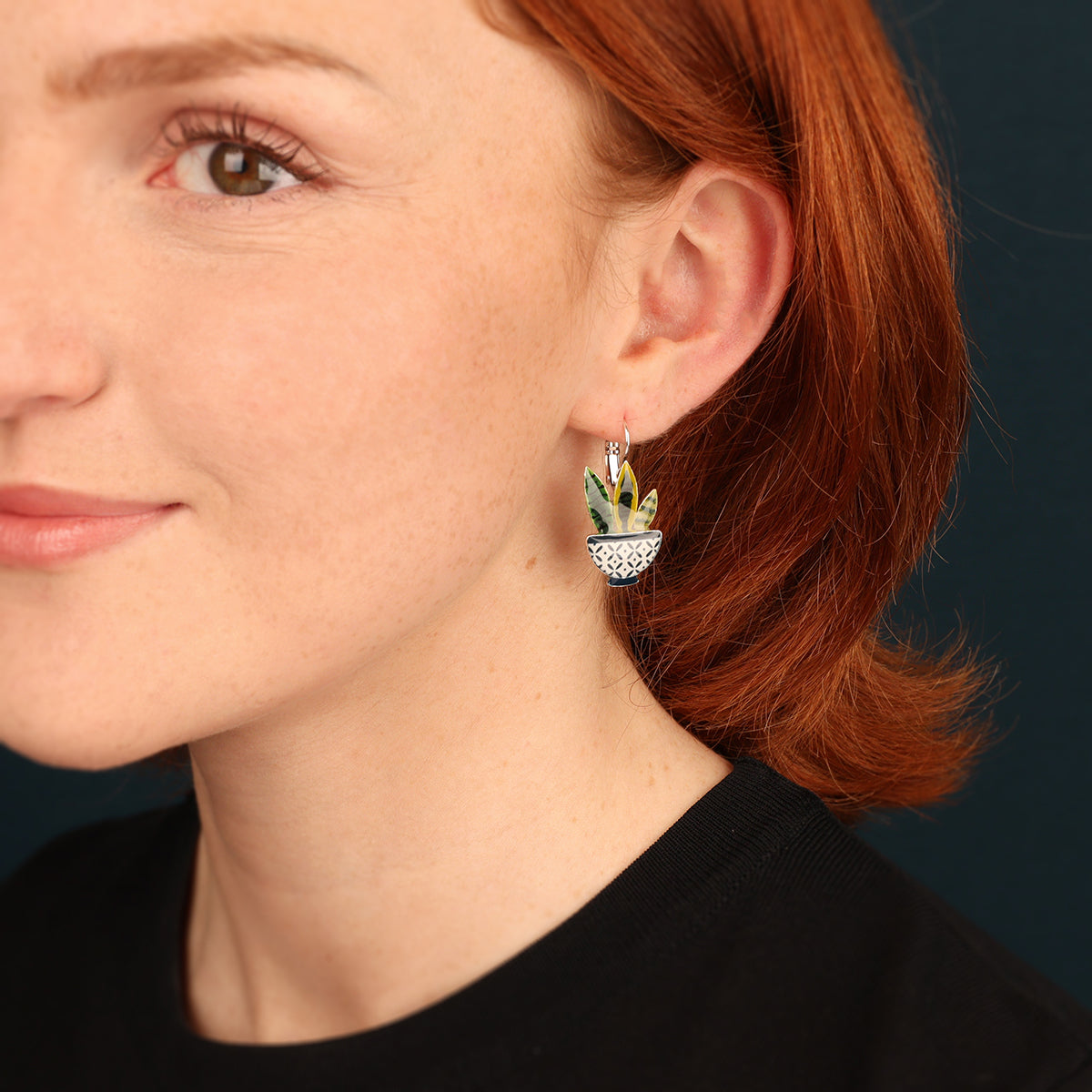 Lever back earrings fantaisie - Chicorée - 02712