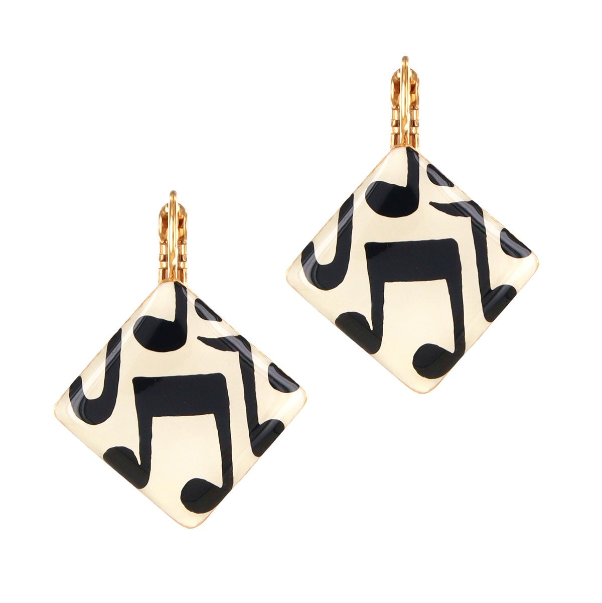 Lever back earrings fantaisie - Music - 05743