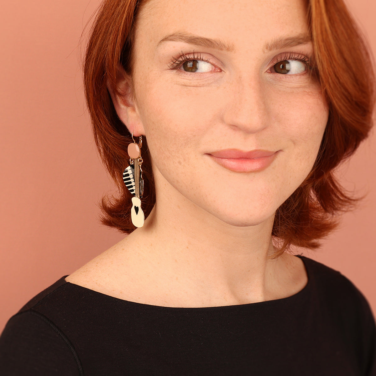 Lever back earrings fantaisie - Music - 05745