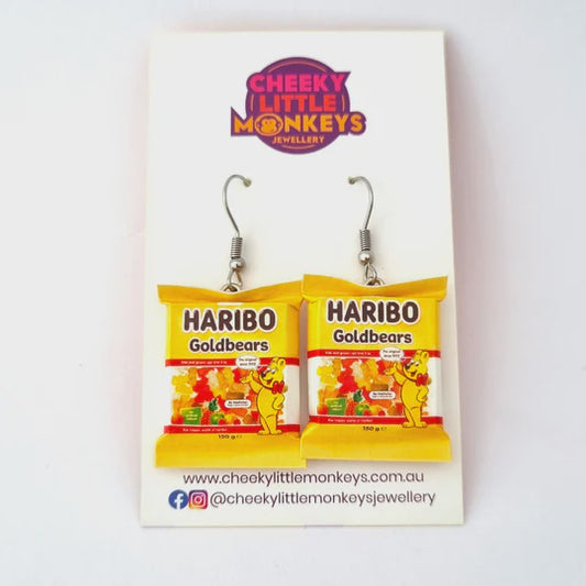 Cheeky Little Monkeys | Haribo GoldBears earrings