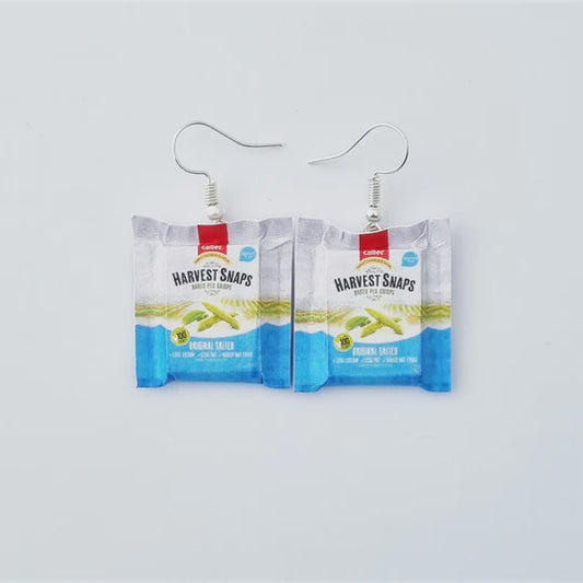 Cheeky Little Monkeys | Harvest Snaps Pea Crisps earrings