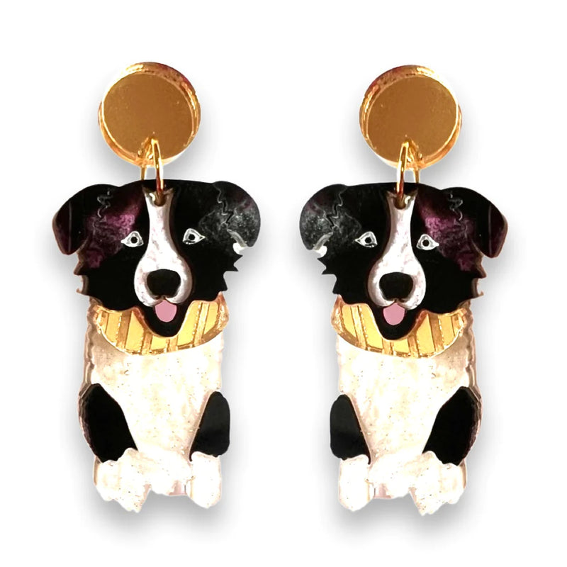 Bling Hound | Border Collie Dangles - Black
