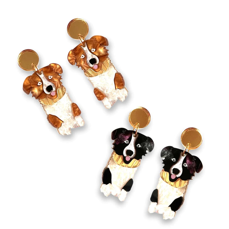Bling Hound | Border Collie Dangles - Brown