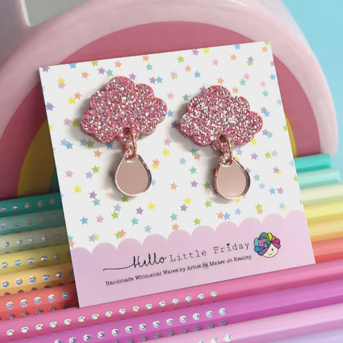 Hello Little Friday | It's Raining Rainbows Pink Mist Clouds