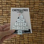 Megan Rae | CHEMIS-TREE Periodic Table Christmas ORNAMENT - Silver Mirror