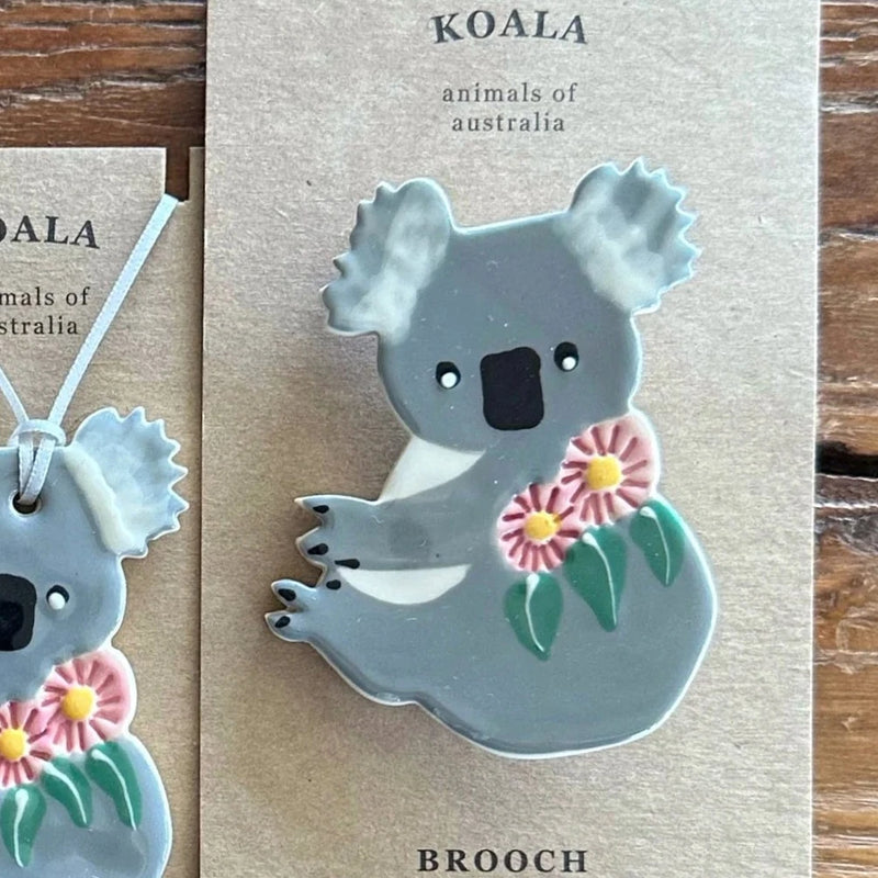Paper Boat Press | Ceramic Koala Brooch