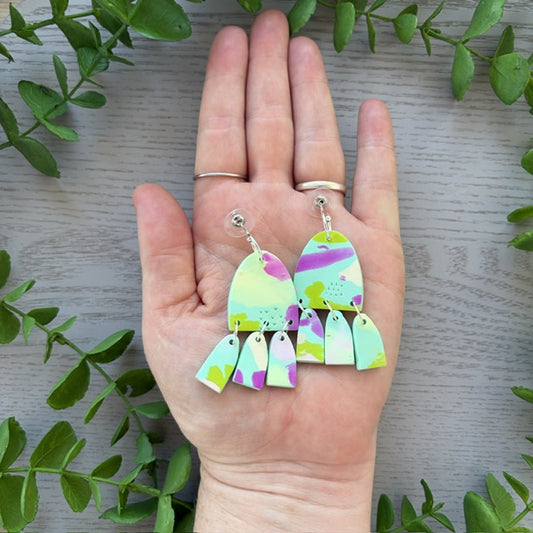 Hannah Green with silver huggie hoops