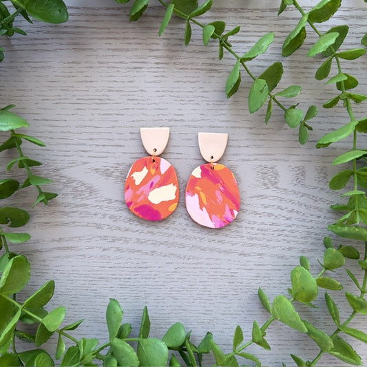 2 piece dangle Orange