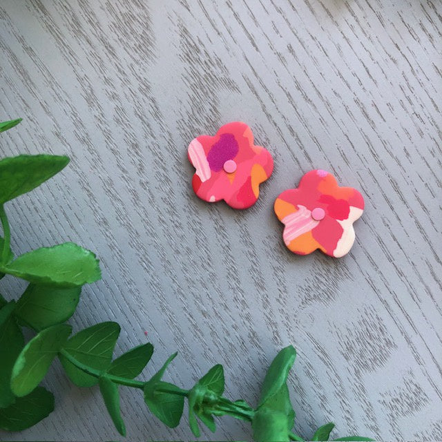 Paterson Lane | Flower Pot Stud Summer Pink