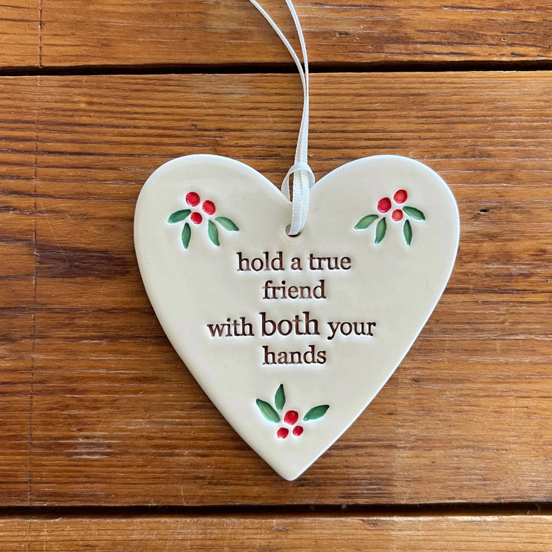 Paper Boat Press | Ceramic Christmas Heart Bauble
