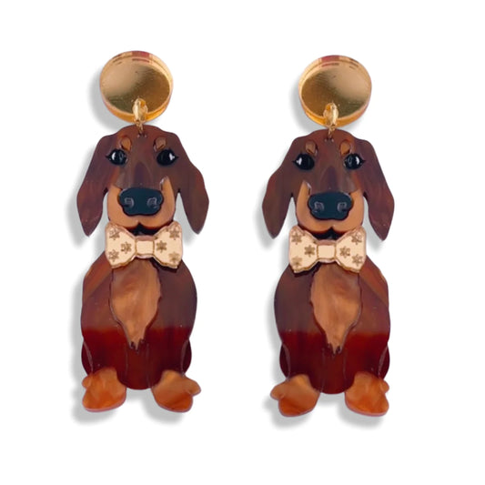 Bling Hound | Dachshund Dangles - Brown