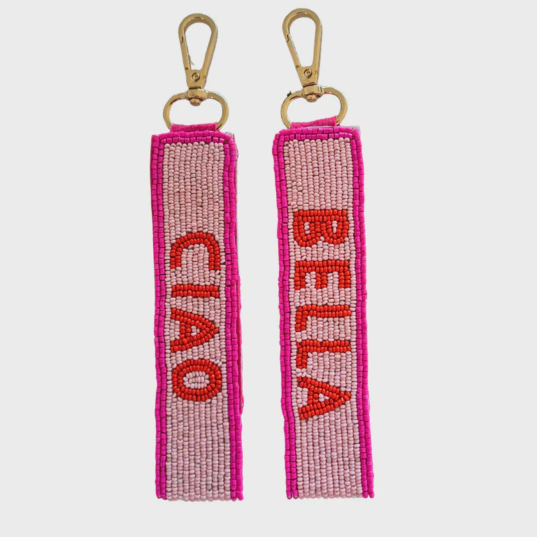 Zoda | Ciao Bella Pink Beaded Keychain