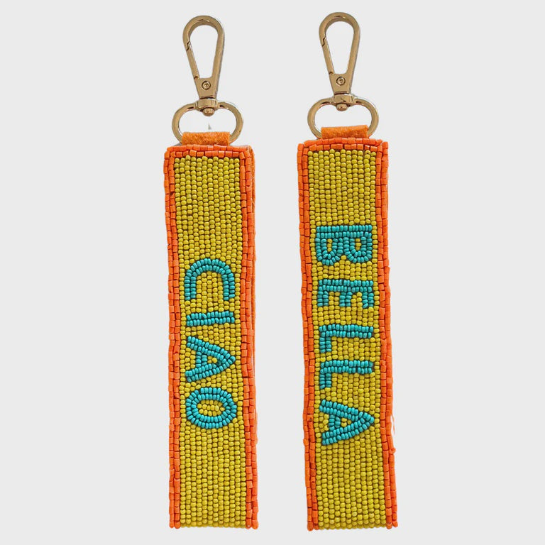 Zoda | Ciao Bella Yellow / Orange Beaded Keychain