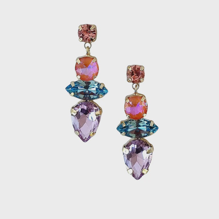 Zoda | Kiara Gem Earring Purple