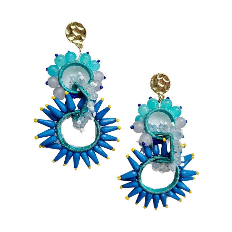 Zoda | Blue Beaded Dangles