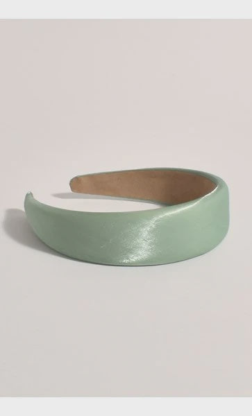 Adorne | Sacha Satin Headband Lime