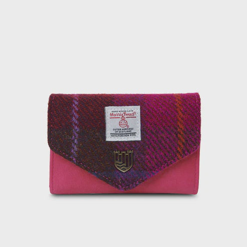 Islander | Small Harris Fuchsia Tartan Purse