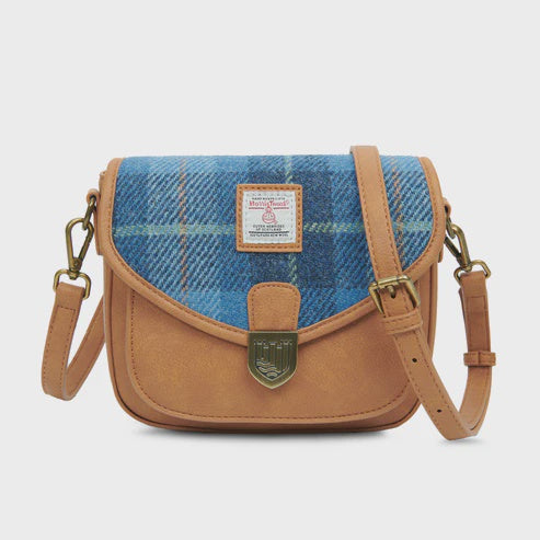 Islander | Blue Tartan Mini Saddle Bag