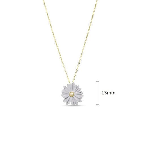 TID | White/Gold Flower Pendant Necklace