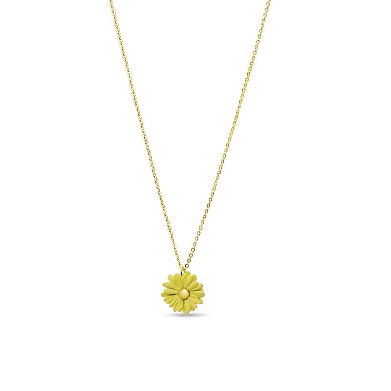 TID | Yellow/Gold Flower Pendant Necklace