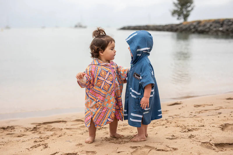 Salty Waves - Kids Small Hooded Towel Recycled Sand Free