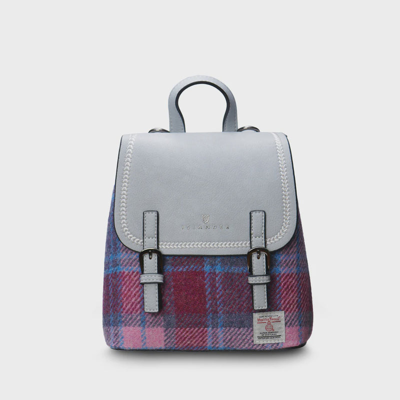 Islander | The Mini Jura Backpack - Pink and Blue Tartan